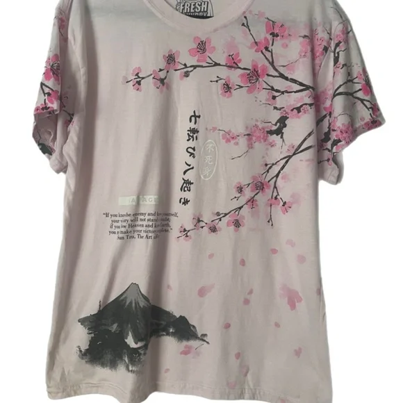 Fresh Laundry pink Cherry Blossoms Graphic T Shirts - Picture 2 of 4